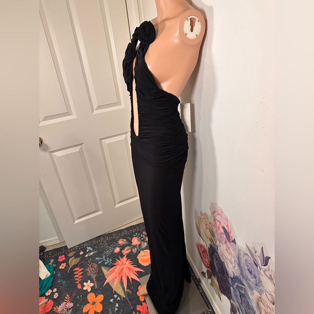 New Magda Butrym Plunging Gown in Black maxi backless strapless cutout small - Picture 4 of 16
